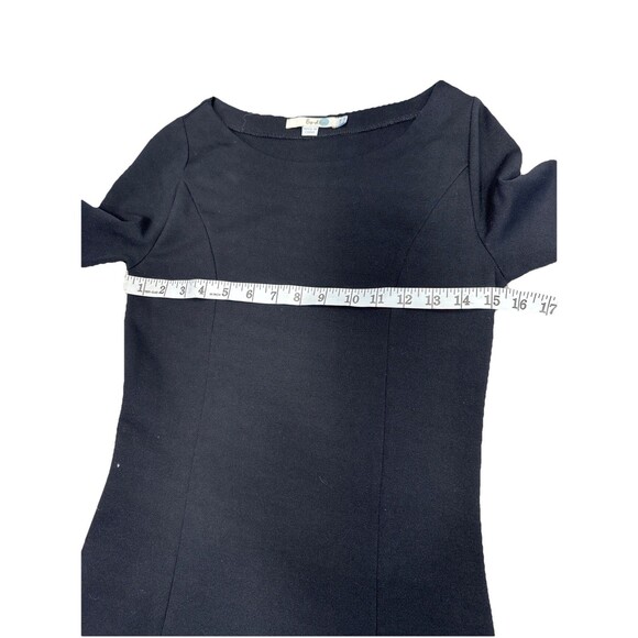 Boden Women’s Sz 4 Black Ponte Knit Sheath Circle Appliqué Hem 3/4 Sleeve WH280 - Picture 12 of 14